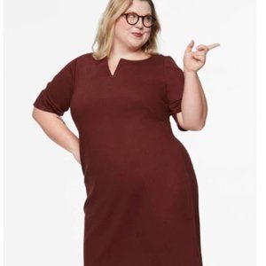 M.M. Lafleur Narie 2.0 +1 (18) dress in Chocolate NWT stylish work comfort!